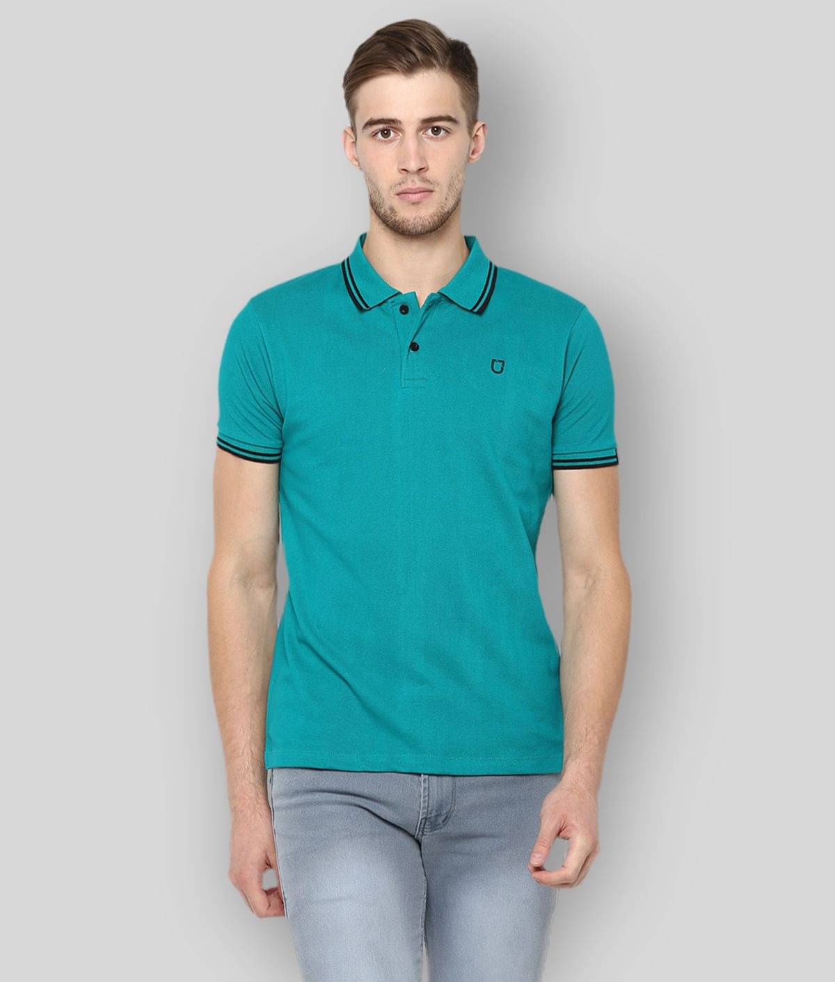 Urbano Fashion - Green Cotton Blend Slim Fit Men's Polo T Shirt ( Pack of 1 ) Urbano Fashion - Green Cotton Blend Slim Fit Men's Polo T Shirt ( Pack of 1 )