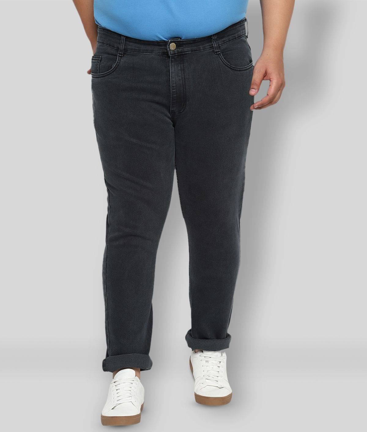Urbano Plus - Dark Grey Cotton Blend Regular Fit Men's Jeans ( Pack of 1 ) Urbano Plus - Dark Grey Cotton Blend Regular Fit Men's Jeans ( Pack of 1 )