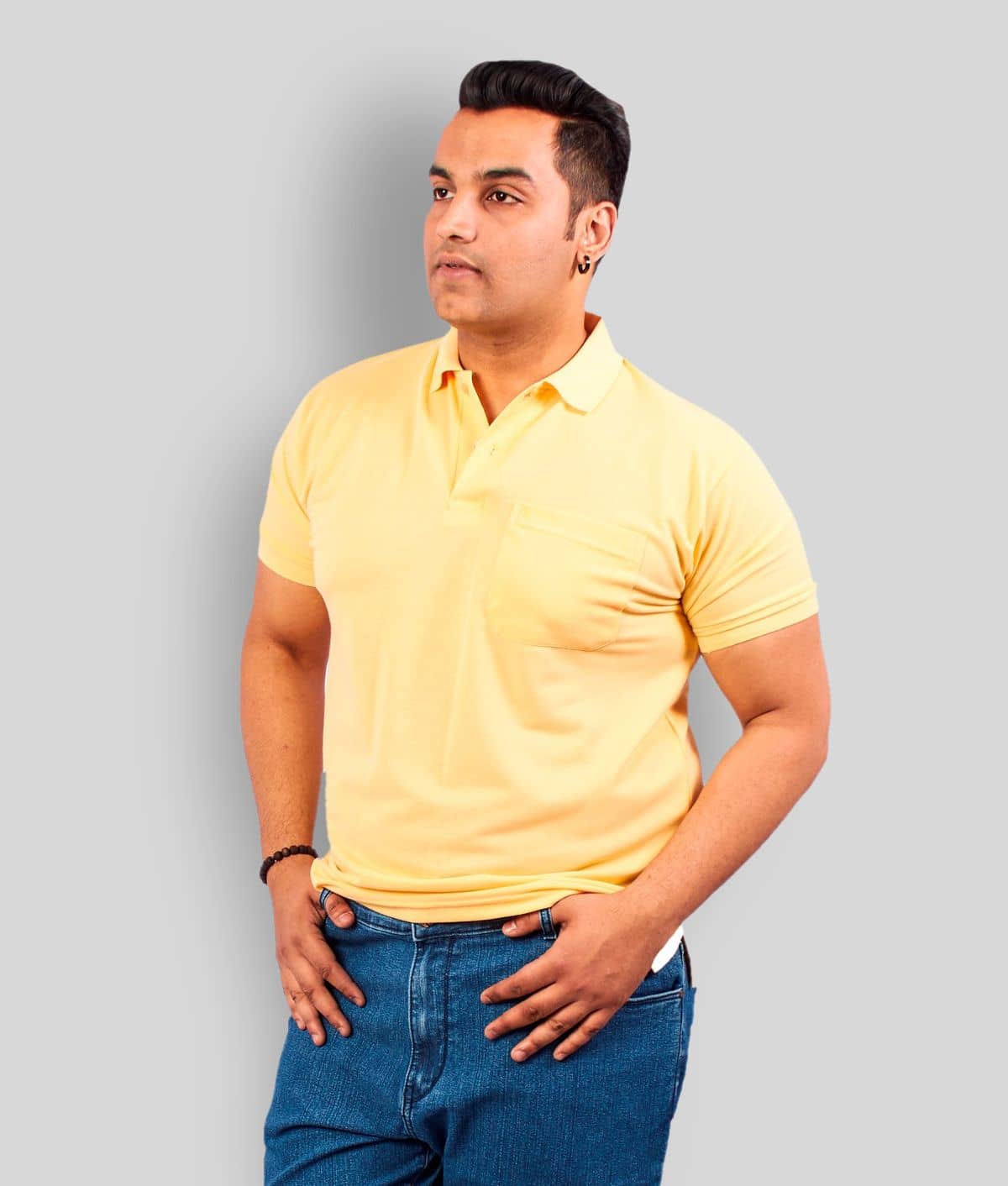 Xmex Pack of 1 Cotton Blend Regular Fit Men's T-Shirt ( Yellow )
