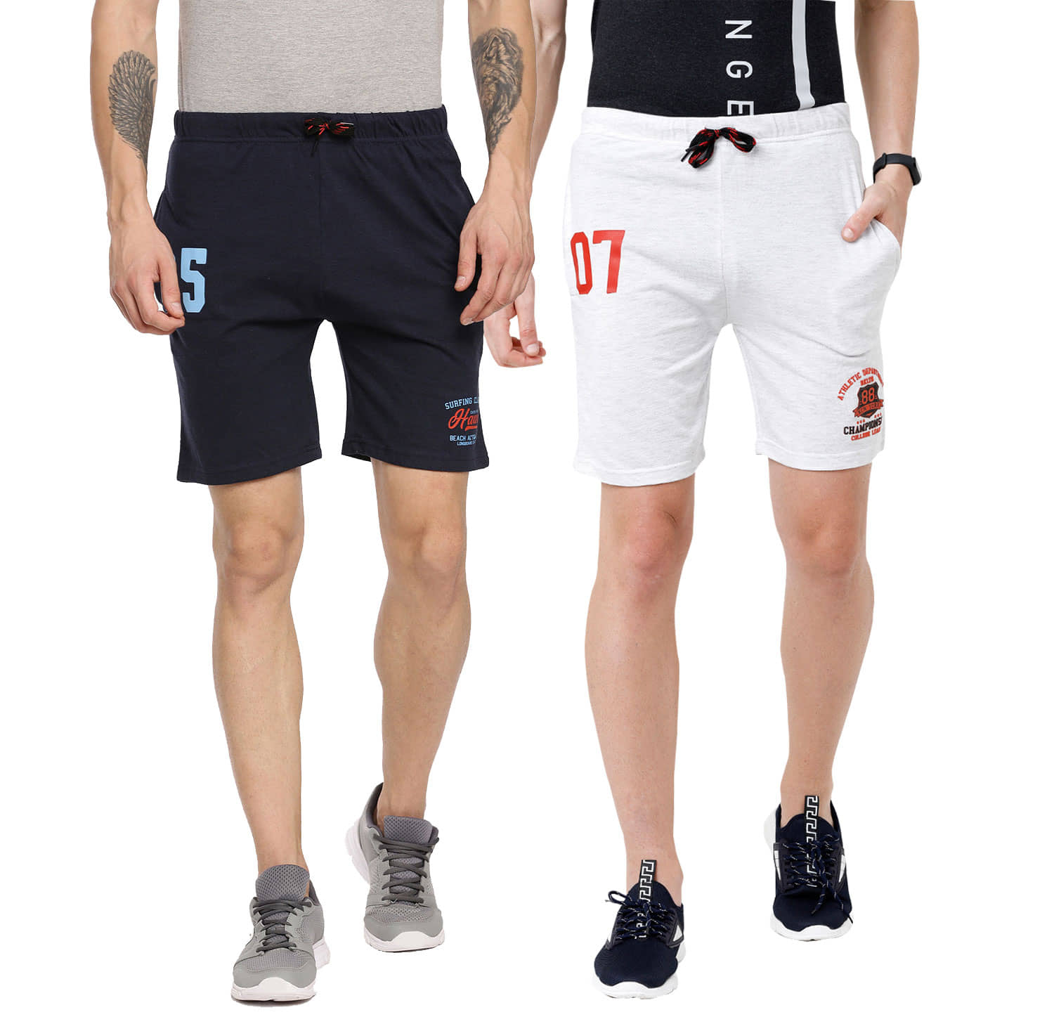 Ardeur - Cotton Blend Multi Men's Shorts ( Pack of 2 ) - Shorts | Buy online on ZillyBuy