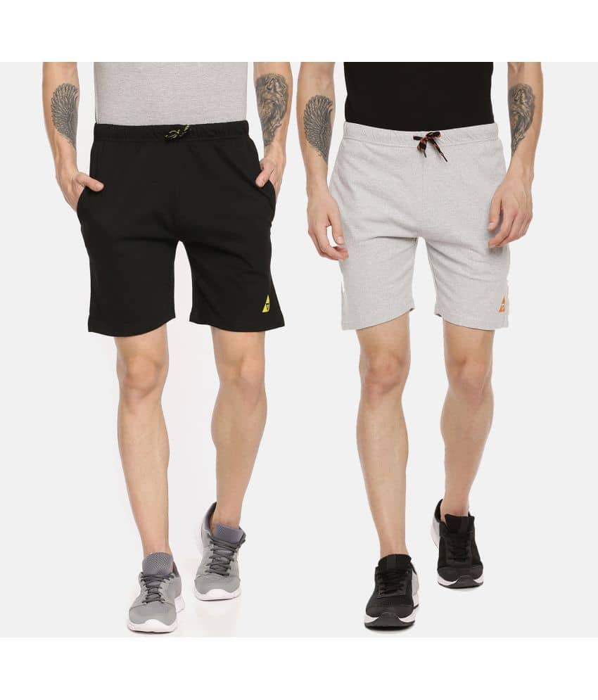 Ardeur - Cotton Blend Multi Men's Shorts ( Pack of 2 ) - Shorts | Buy online on ZillyBuy