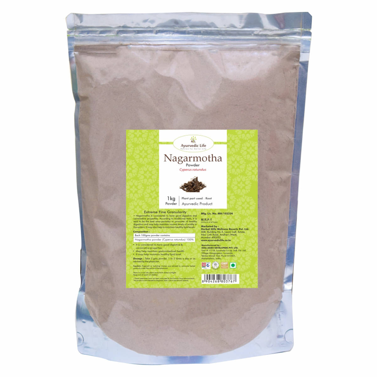     			Ayurvedic Life Nagarmotha Powder 1 Kg Pack of 1