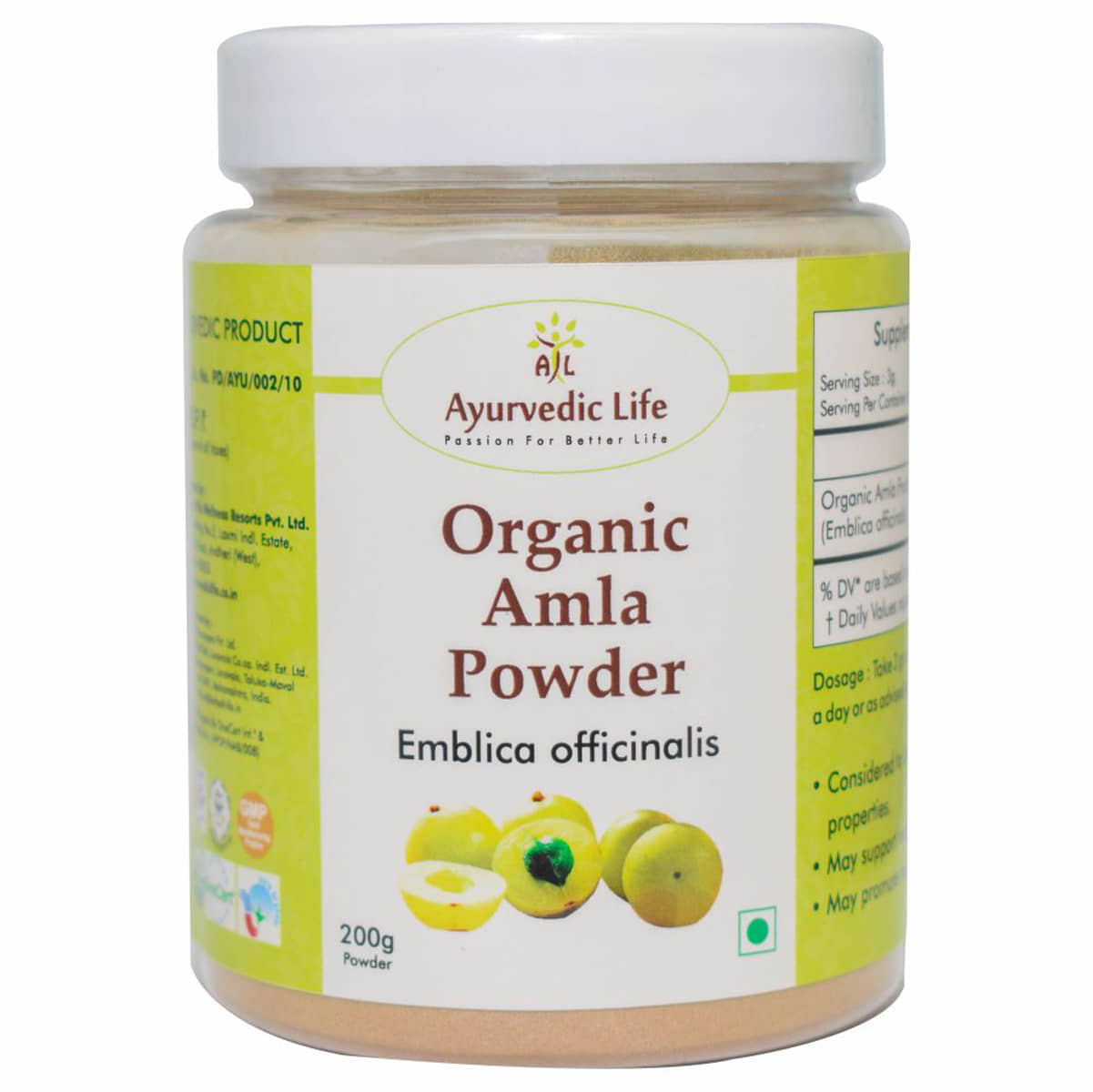 Ayurvedic Life Organic Amla Powder 200 Gm Pack of 1
