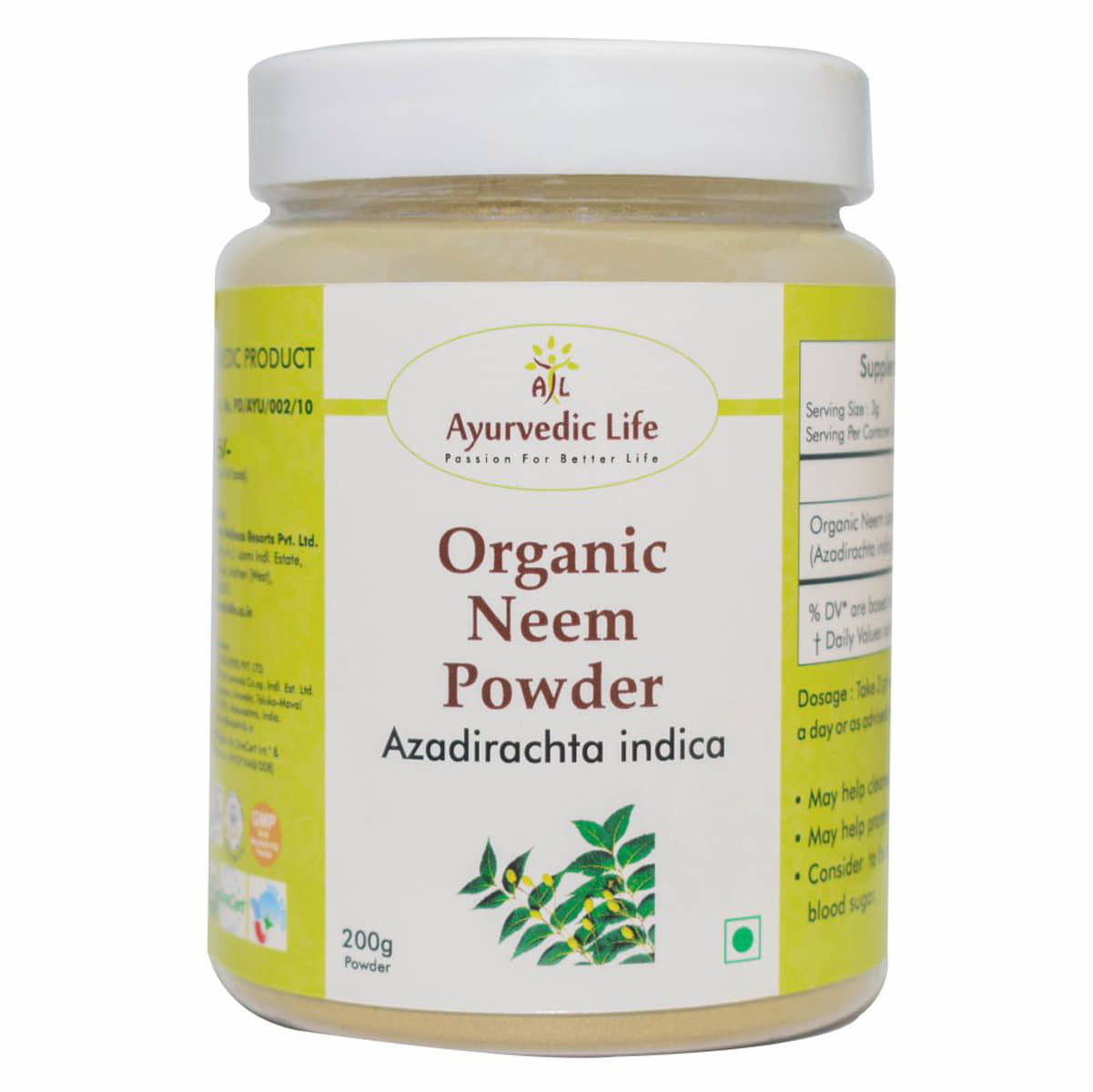 Ayurvedic Life Organic Neem Powder 200 Gm Pack of 1