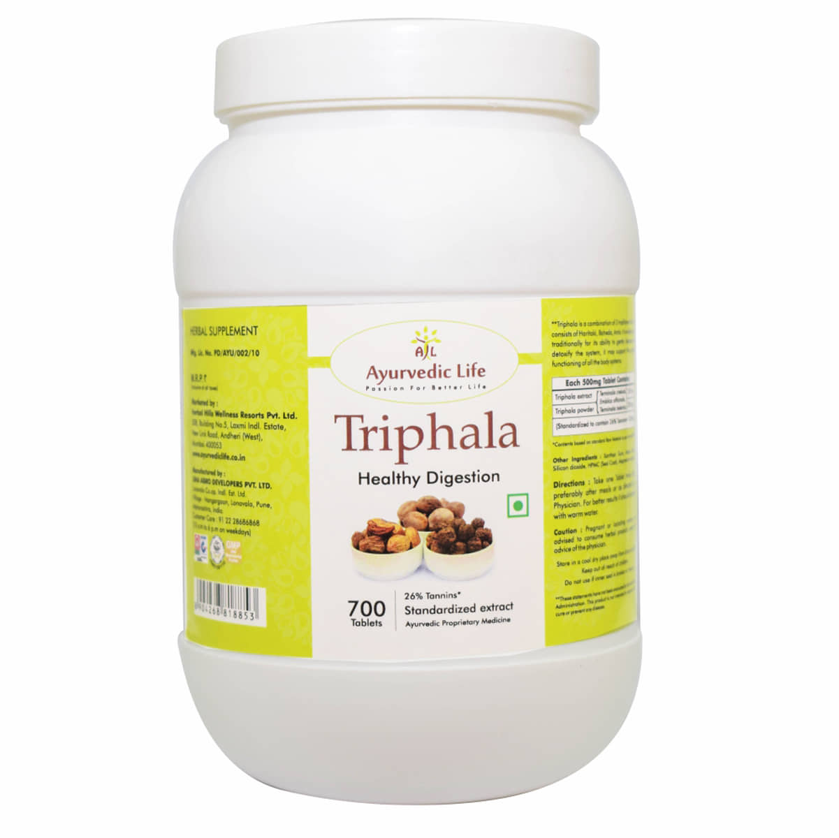 Ayurvedic Life Triphala Tablet 700 No.S Pack of 1