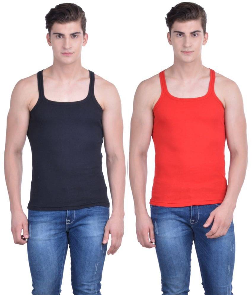 Dollar Bigboss Men's Pack of 2 Solid Combed Cotton Racerback Styled Gym Vest (Colour May Vary) Dollar Bigboss Men's Pack of 2 Solid Combed Cotton Racerback Styled Gym Vest (Colour May Vary)
