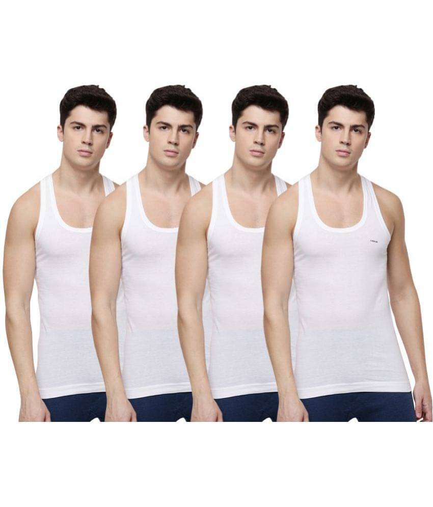 Dollar Bigboss Men's Pack of 4 Solid Combed Cotton Shrinkless Vest (Colour May Vary) Dollar Bigboss Men's Pack of 4 Solid Combed Cotton Shrinkless Vest (Colour May Vary)