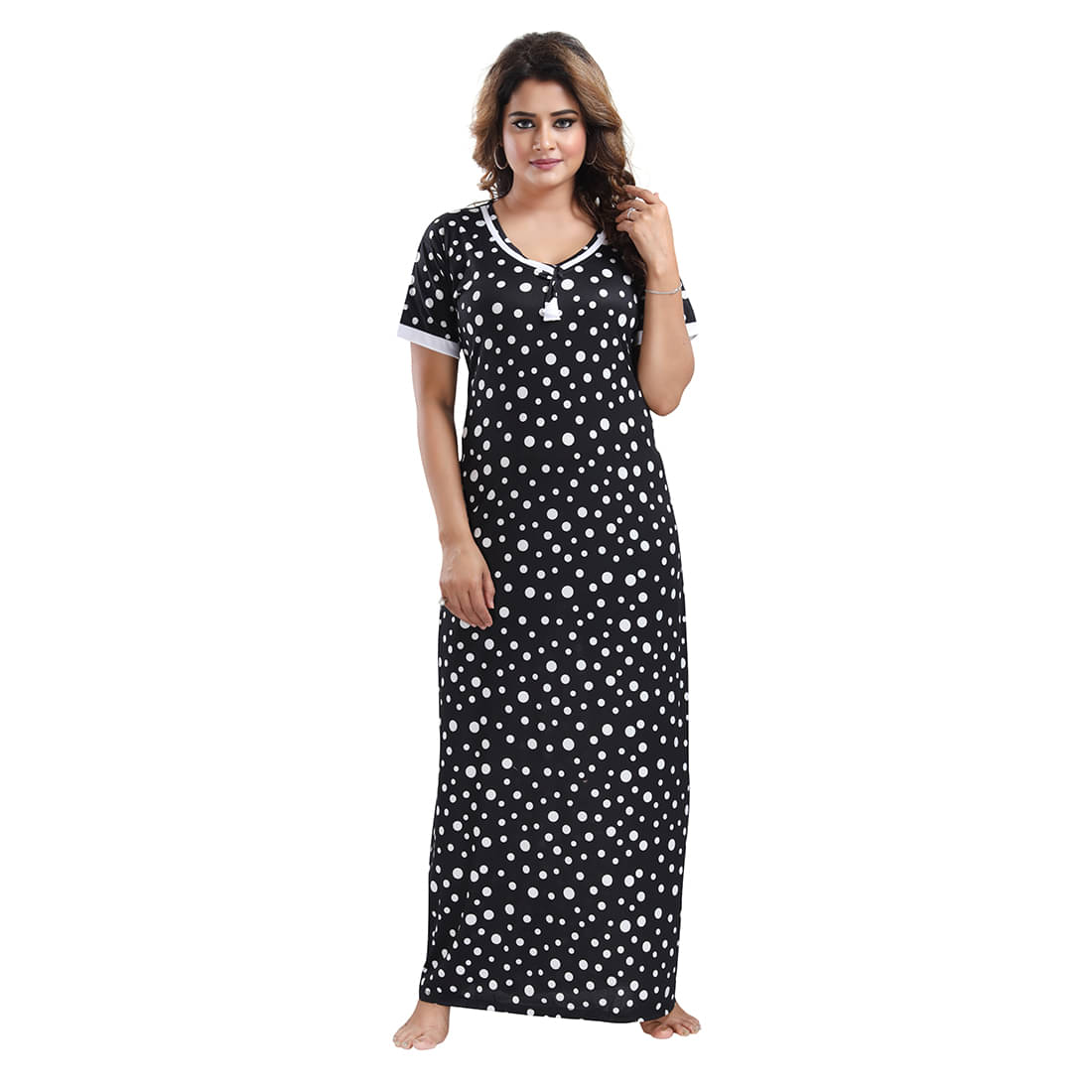 Gutthi Black Satin Nursing Nighty Gutthi Black Satin Nursing Nighty