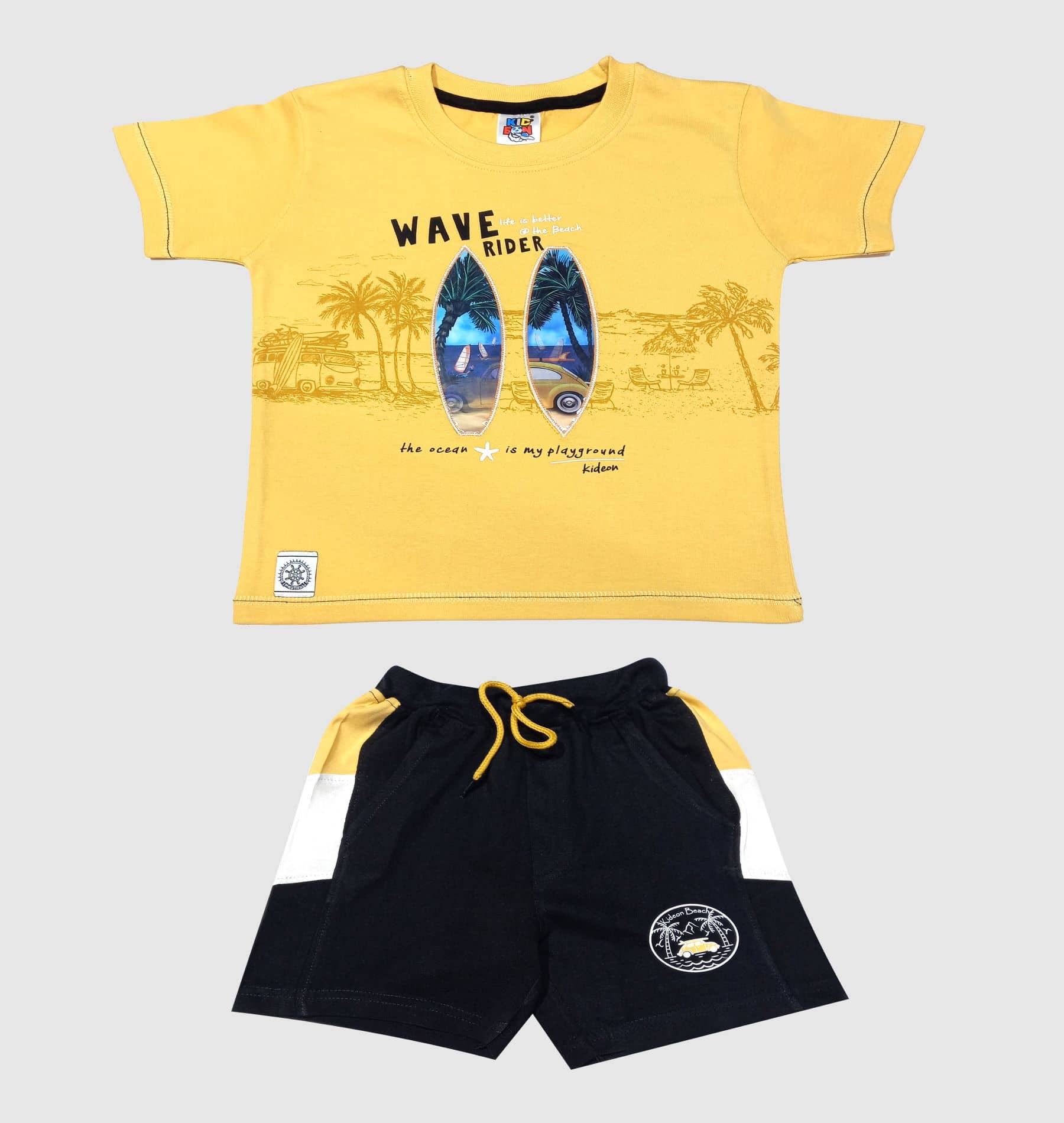 Kideon Pack of 1 Baby Boys 100% Cotton T-Shirt & Shorts ( Red )