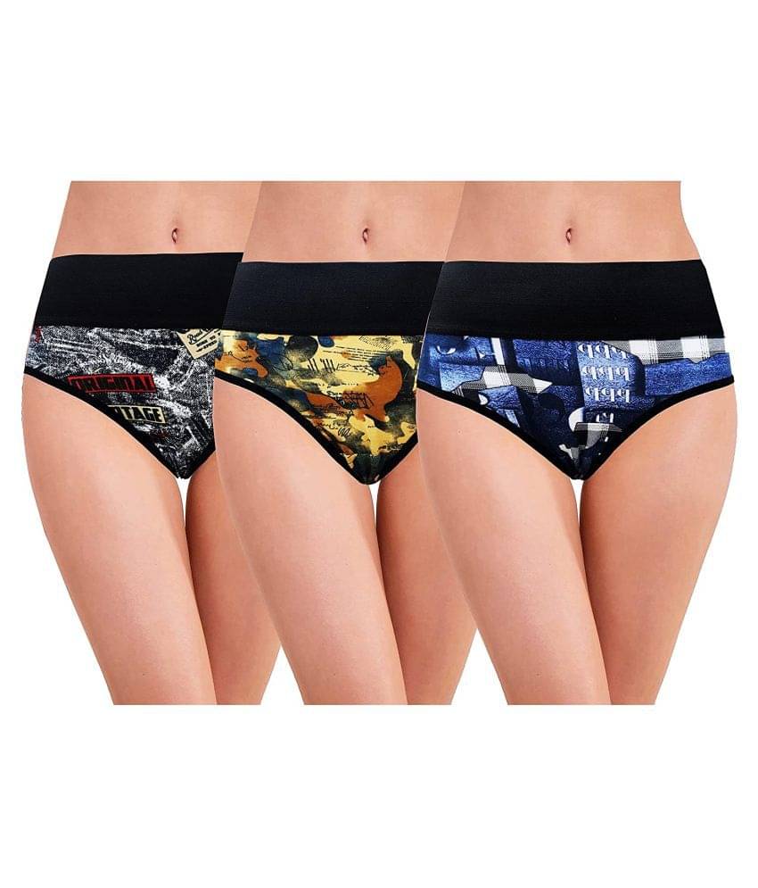     			RC. ROYAL CLASS Pack of 3 Cotton Printed Women's Briefs ( Multi Color )