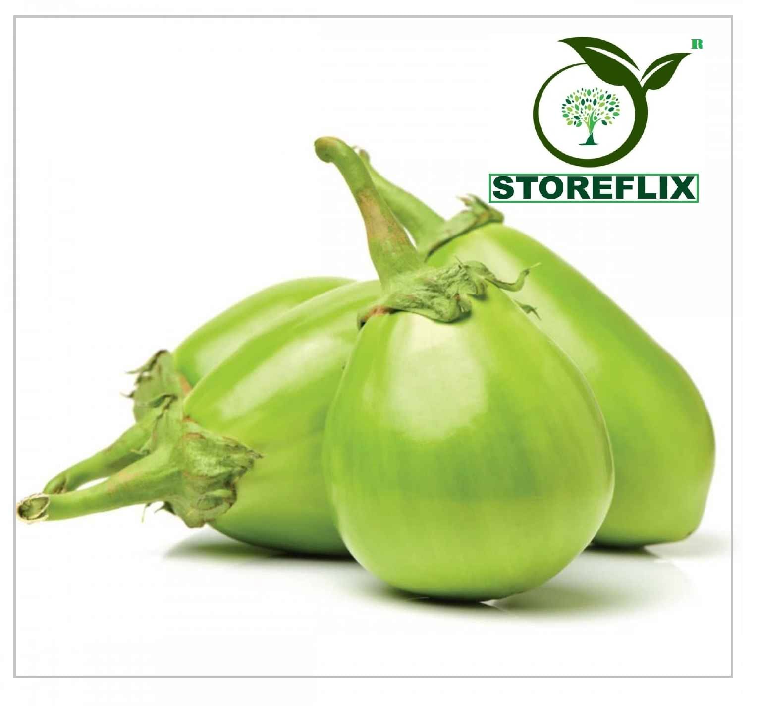 STOREFLIX BRINJAL GEEN ROUND Seed (50 per packet) WITH USER MANUAL STOREFLIX BRINJAL GEEN ROUND Seed (50 per packet) WITH USER MANUAL