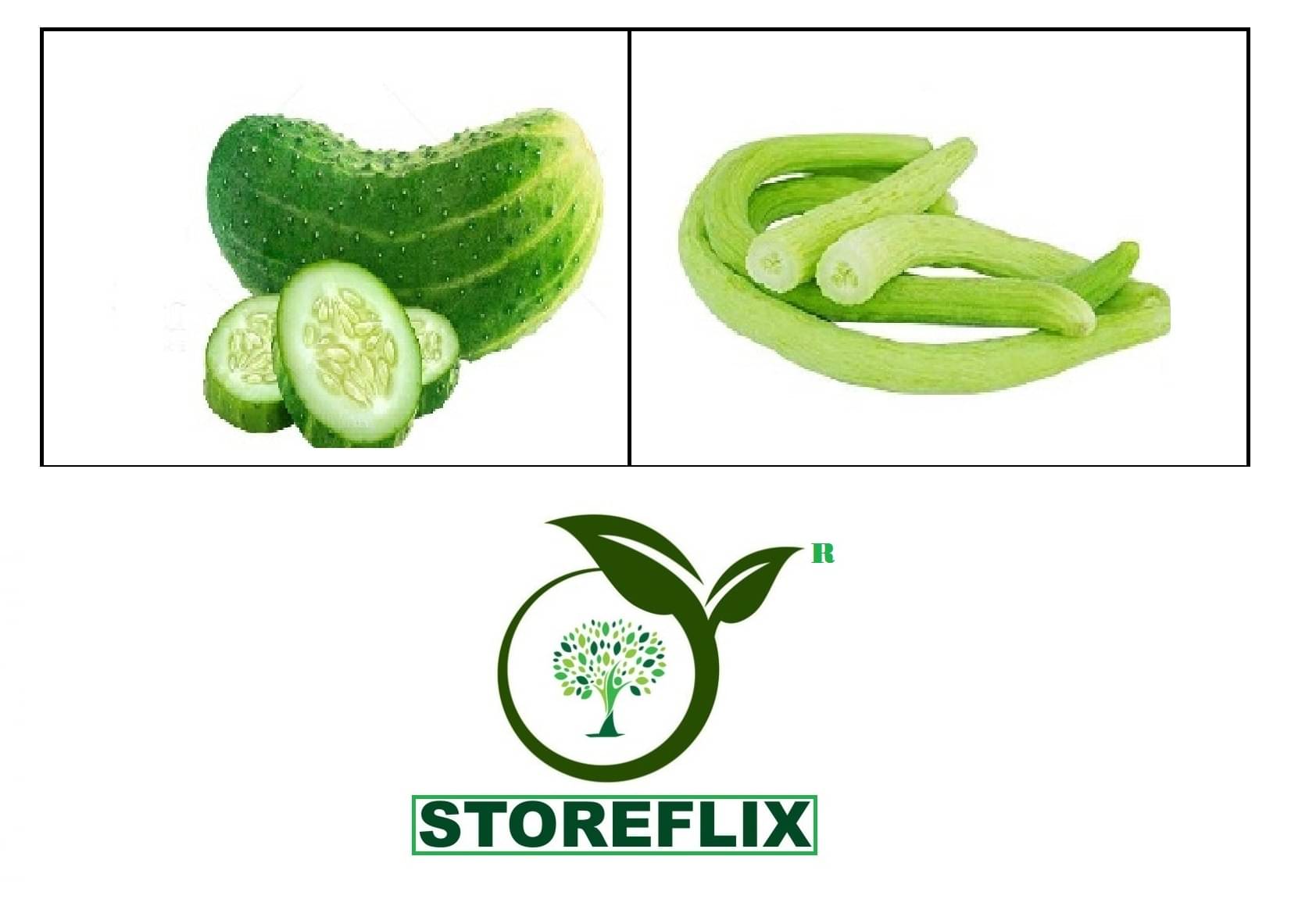 STOREFLIX CUCUMBER KHIRA LONG MELON KAKARI Seed (100 per packet) 50-50 SEEDS OF EACH 1 WITH USER MANUAL     			STOREFLIX CUCUMBER KHIRA LONG MELON KAKARI Seed (100 per packet) 50-50 SEEDS OF EACH 1 WITH USER MANUAL