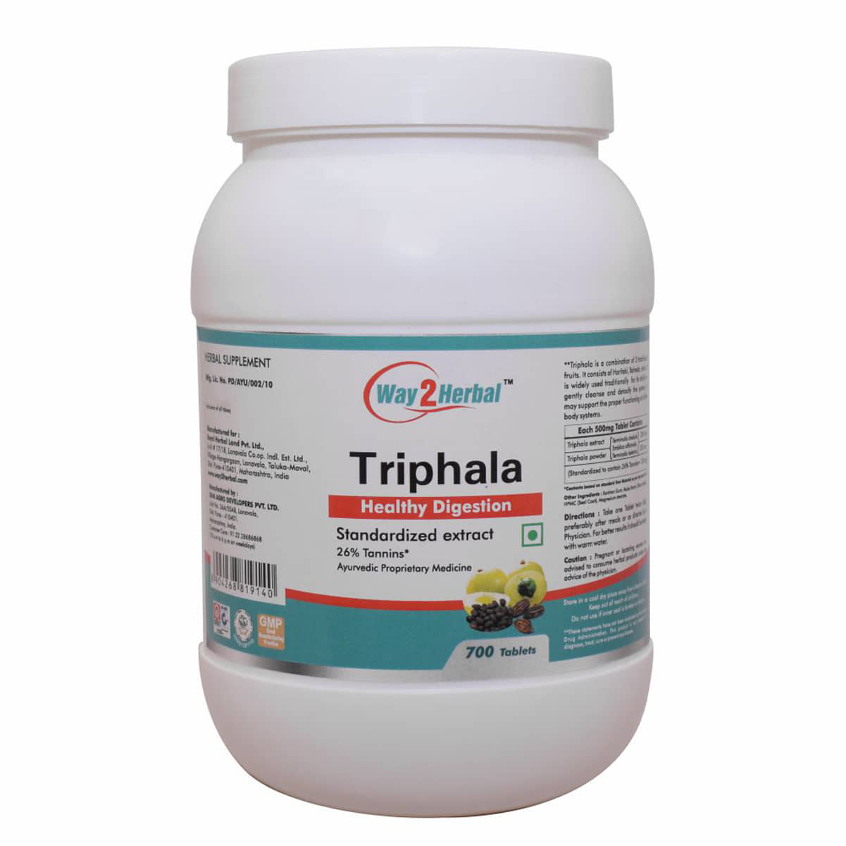 Way2Herbal Triphala Capsule 700 No.S Pack of 1
