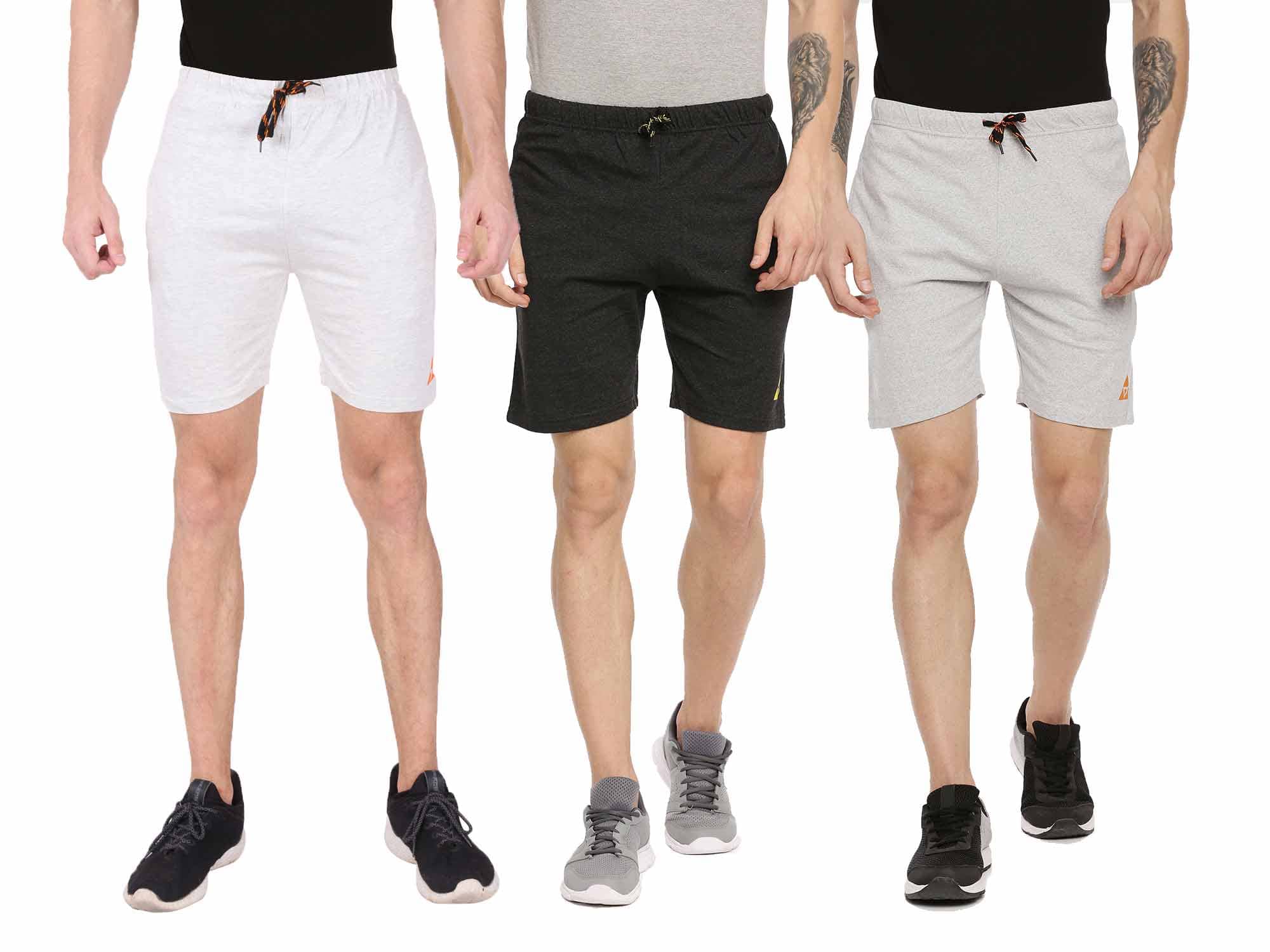 Ardeur - Cotton Blend Multi Men's Shorts ( Pack of 3 ) - Shorts | Buy online on ZillyBuy