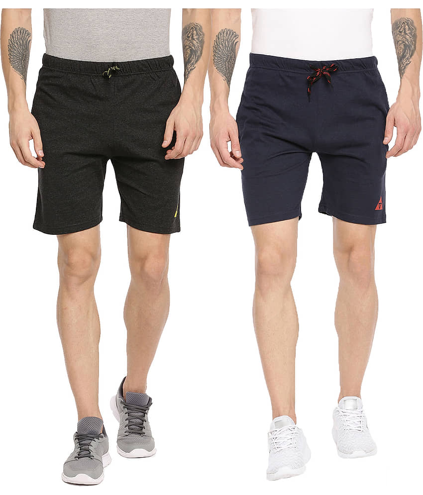Ardeur - Cotton Blend Multi Men's Shorts ( Pack of 2 ) - Shorts | Buy online on ZillyBuy
