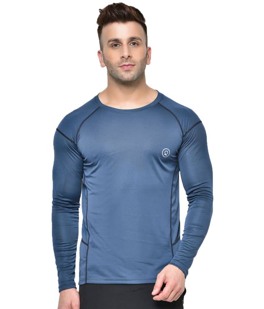 Chkokko - Polyester Regular Fit Indigo Men's Sports T-Shirt ( Pack of 1 )