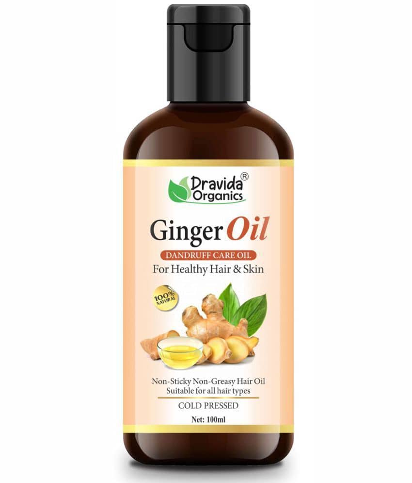 Dravida Organics Ginger Hair Oil - 100% Pure & Natural for Skin & Hair Oil 100 mL