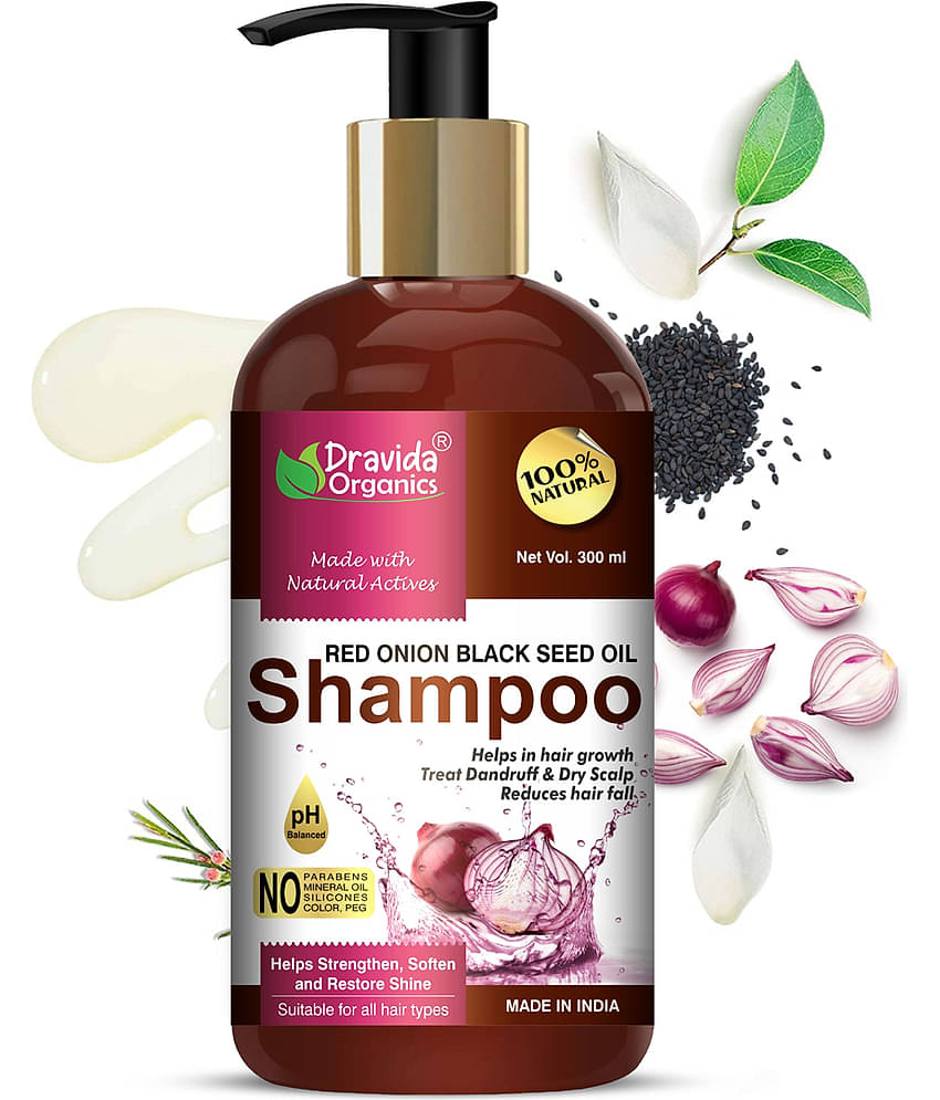Dravida Organics Onion Shampoo for Hair Growth and Hair Fall Control Shampoo 300 mL