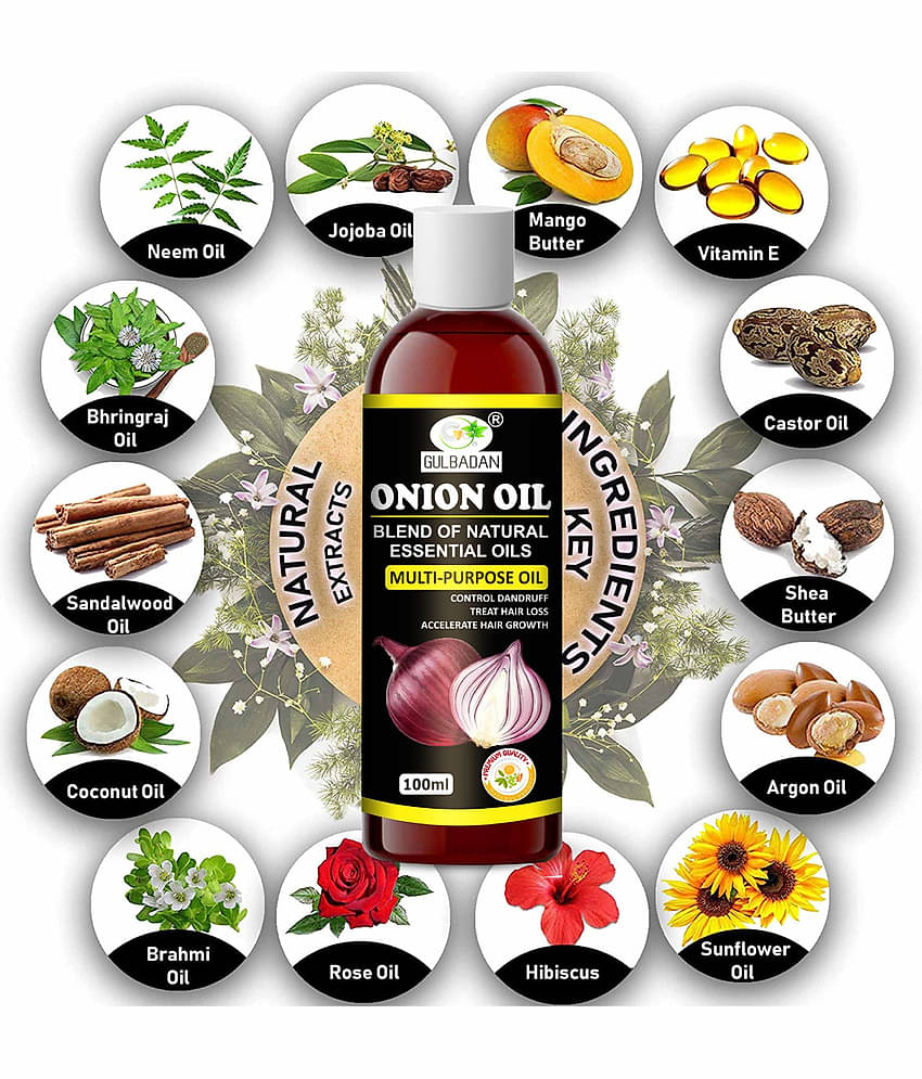 GULBADAN - Hair Growth Onion Oil 300 ml ( Pack of 3 )