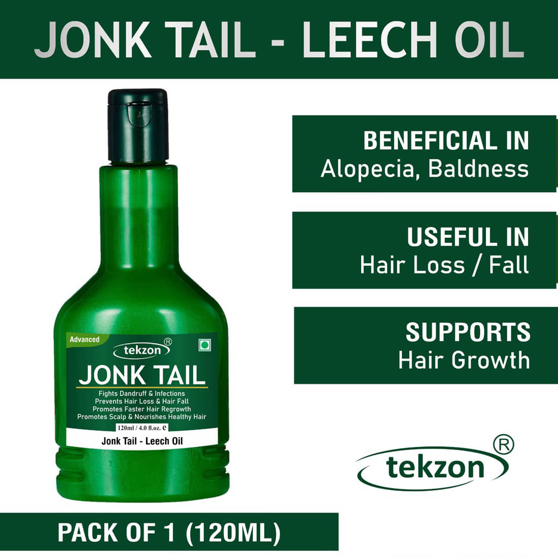 TEKZON Jonk Tail- Leech Oil Hair Oil hair growth oil 120 mL