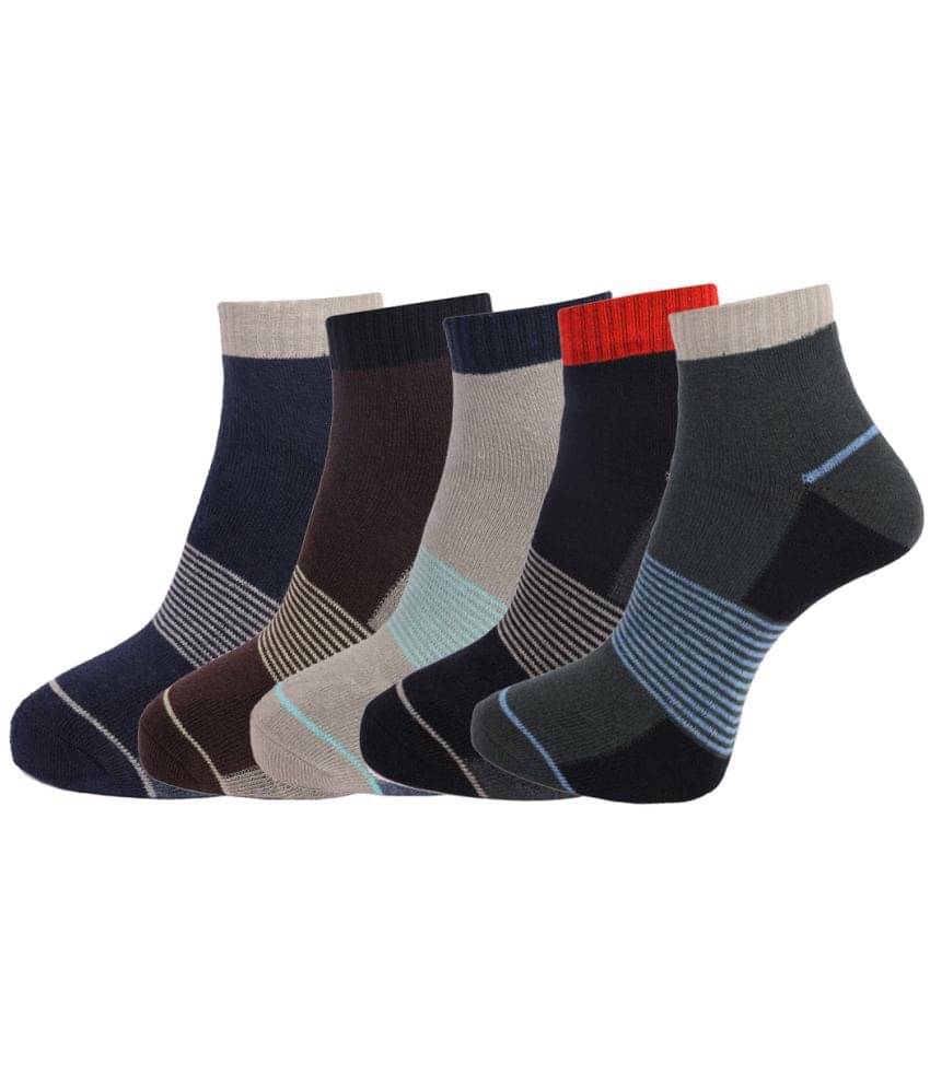     			Dollar - Cotton Blend Multicolor Men's Ankle Length Socks ( Pack of 5 )