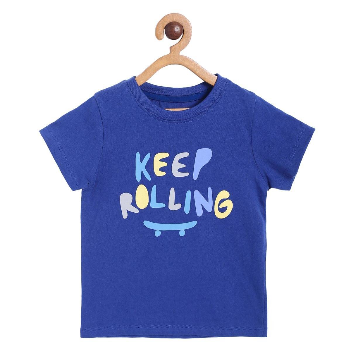     			MINI KLUB Pack of 1 Baby Boys 100% Cotton T-Shirt ( Blue )