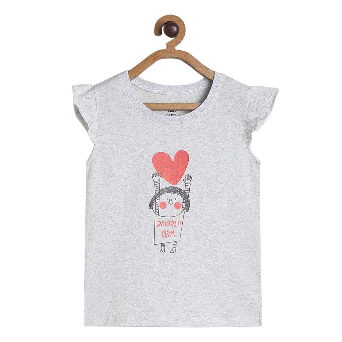     			MINI KLUB Pack of 1 Baby Girls 100% Cotton Top ( Gray )