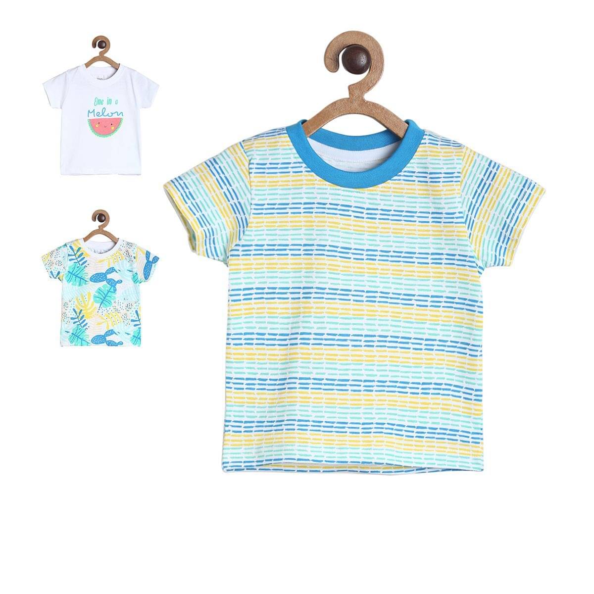     			MINI KLUB Pack of 3 Baby Boys 100% Cotton T-Shirt ( Multi )