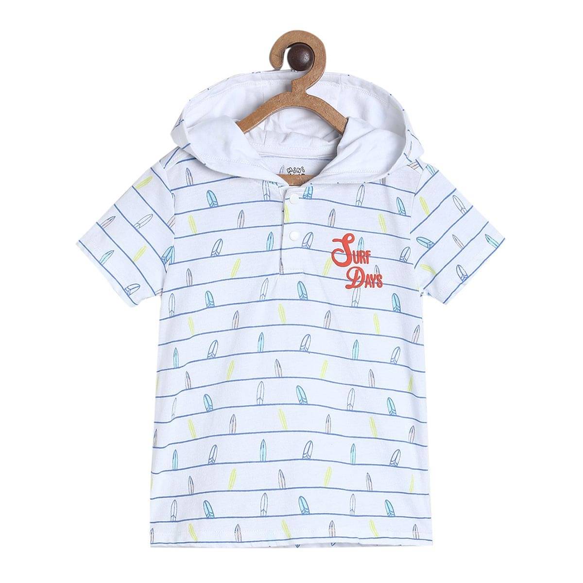     			MINI KLUB Pack of 1 Baby Boys 100% Cotton T-Shirt ( White )