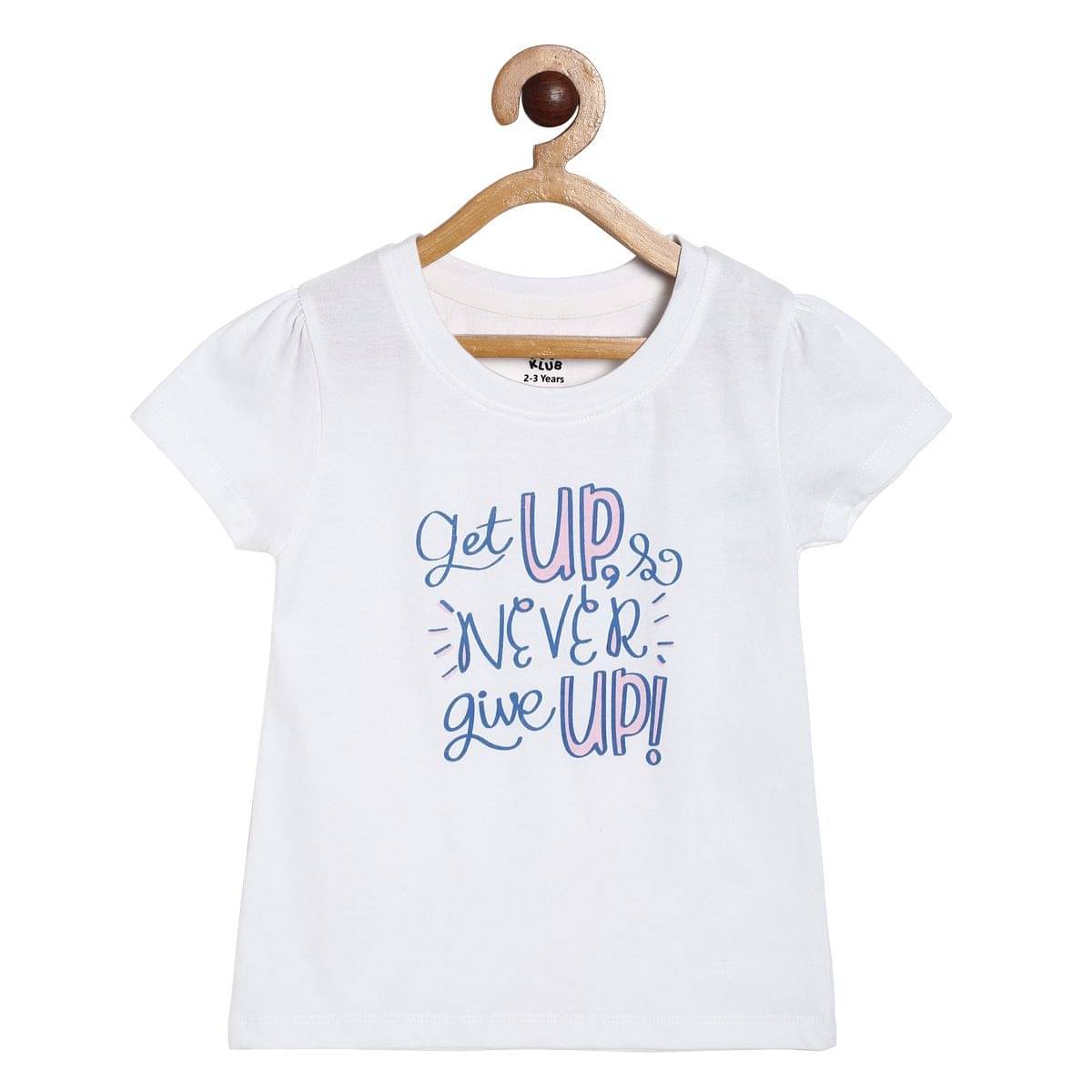    			MINI KLUB Pack of 1 Baby Girls 100% Cotton Top ( White )