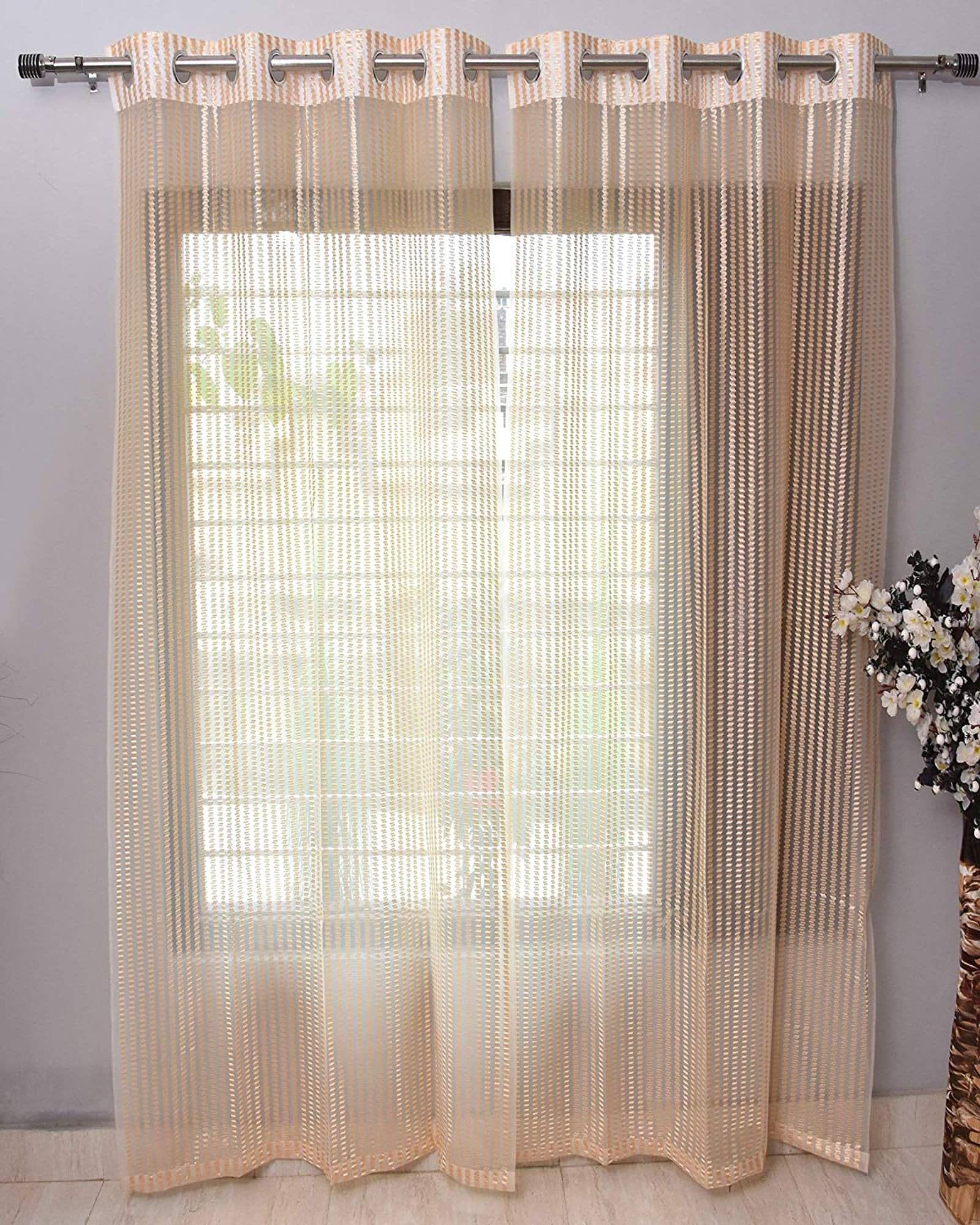 Panipat Textile Hub Set of 5 Window Net/Tissue Curtain