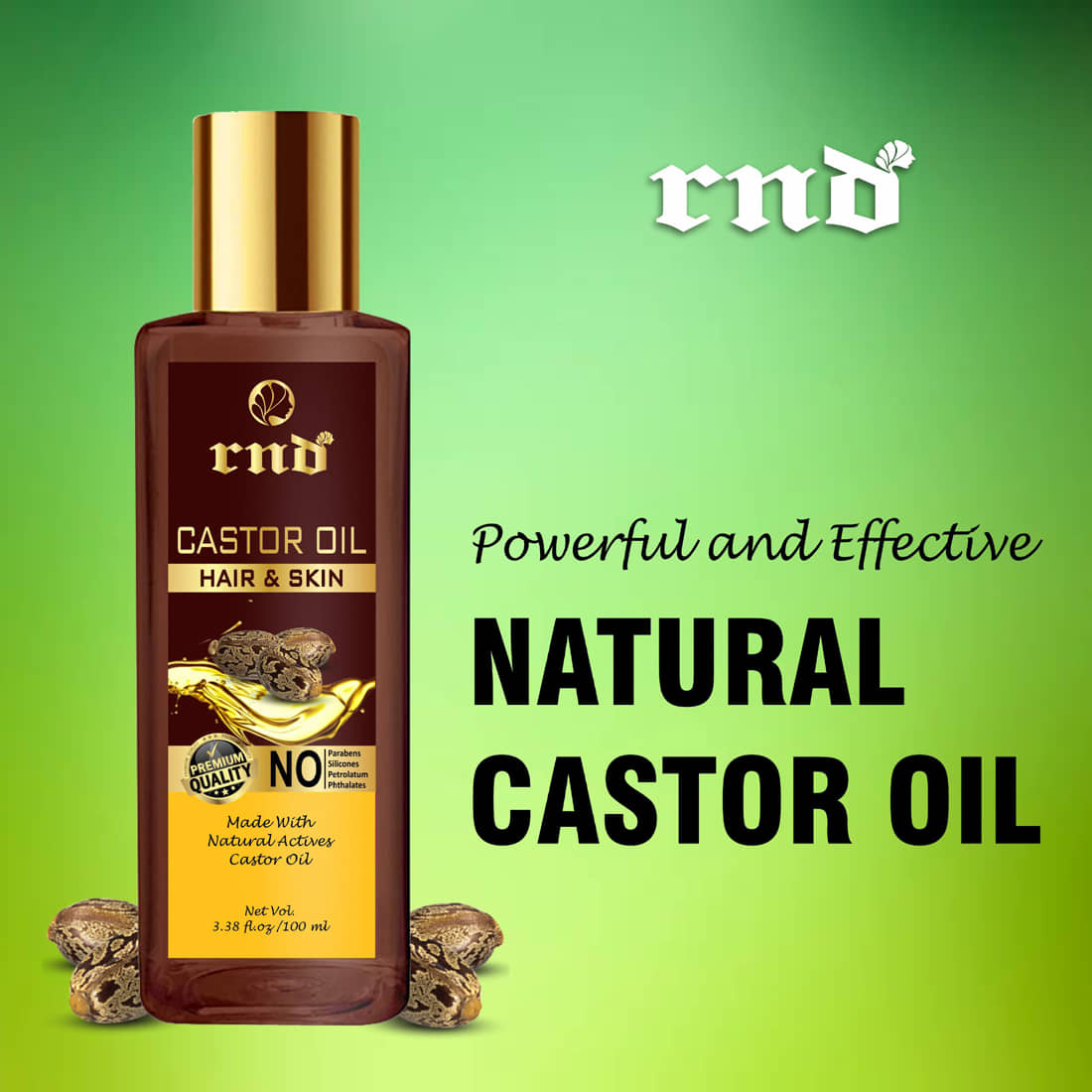 RND Castor Oil For Hair Growth |100% Pure 100 mL