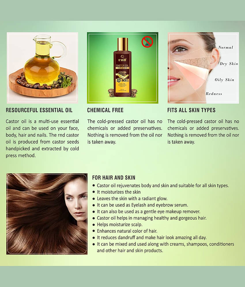 RND Castor Oil For Hair Growth |100% Pure 100 mL