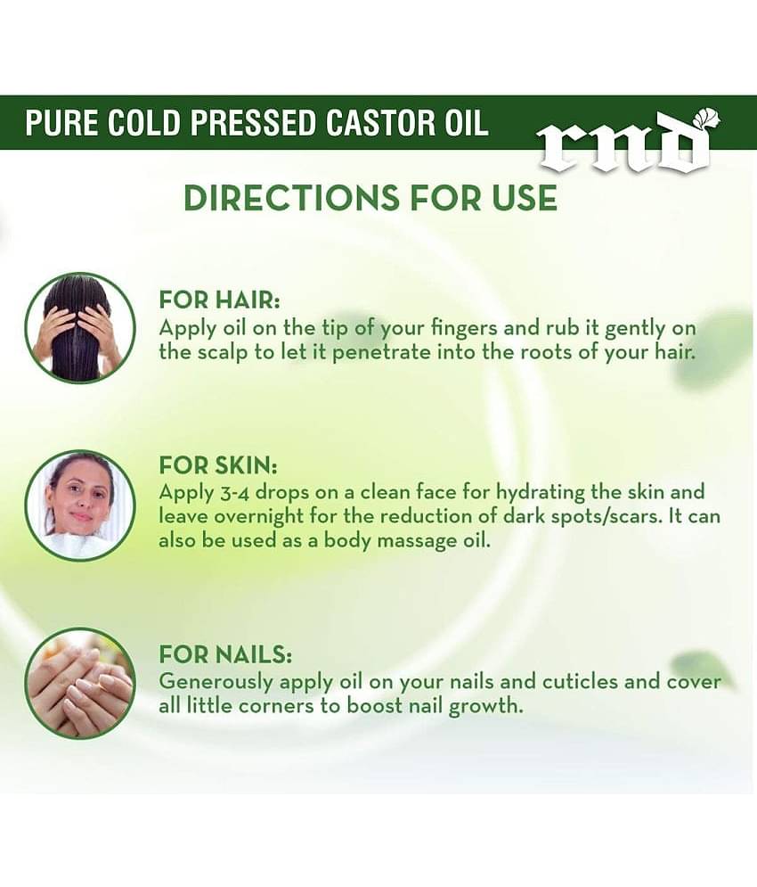 RND Cold Pressed Castor Oil For Hair Growth hair fall cantrol 100 mL