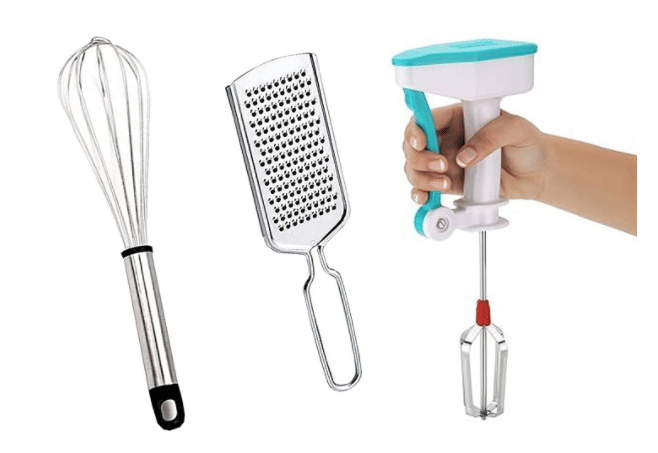     			Blooms Mall   Steel Whisk + mini Grater + Hand Blender