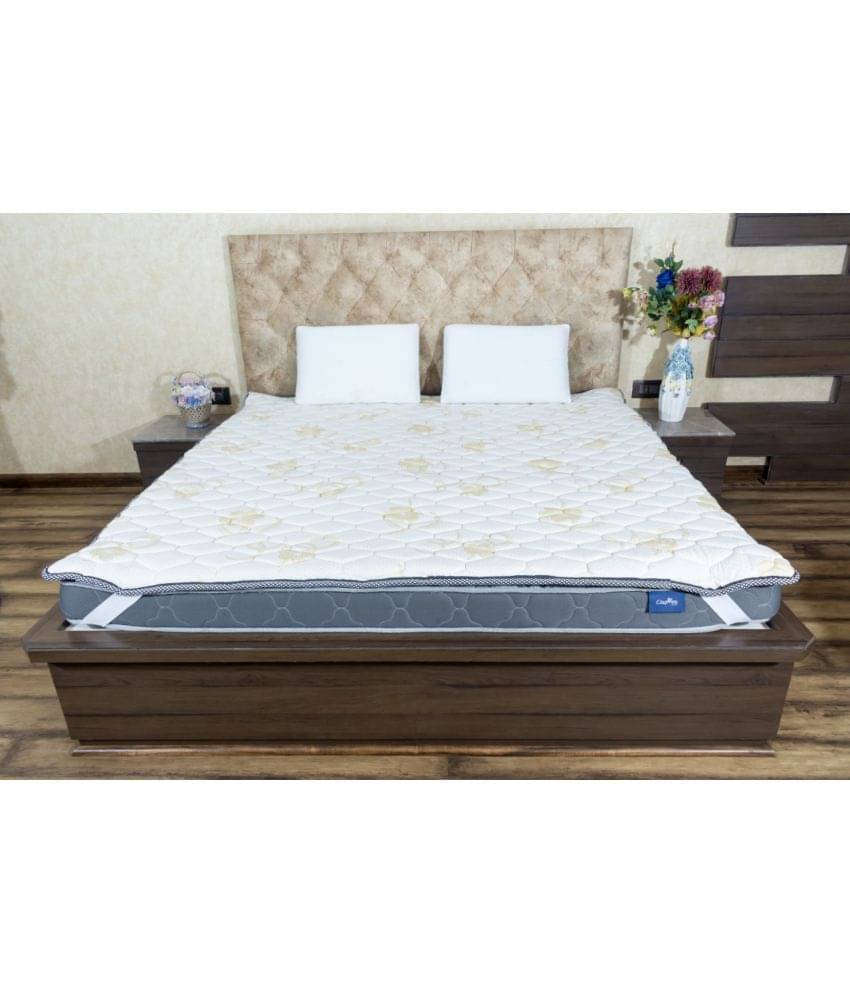 Cozymate Memory topper Maroon Knitted Mattress Protector