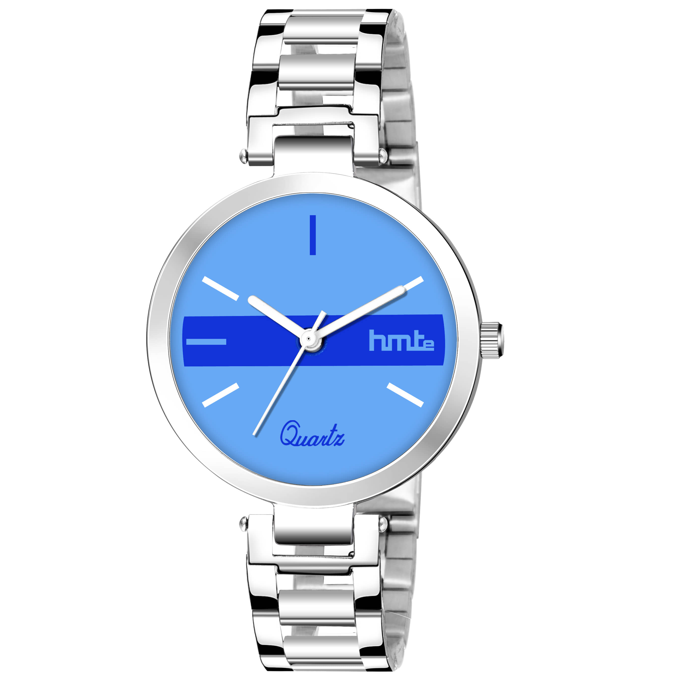 HMTe - Silver Metal Analog Womens Watch