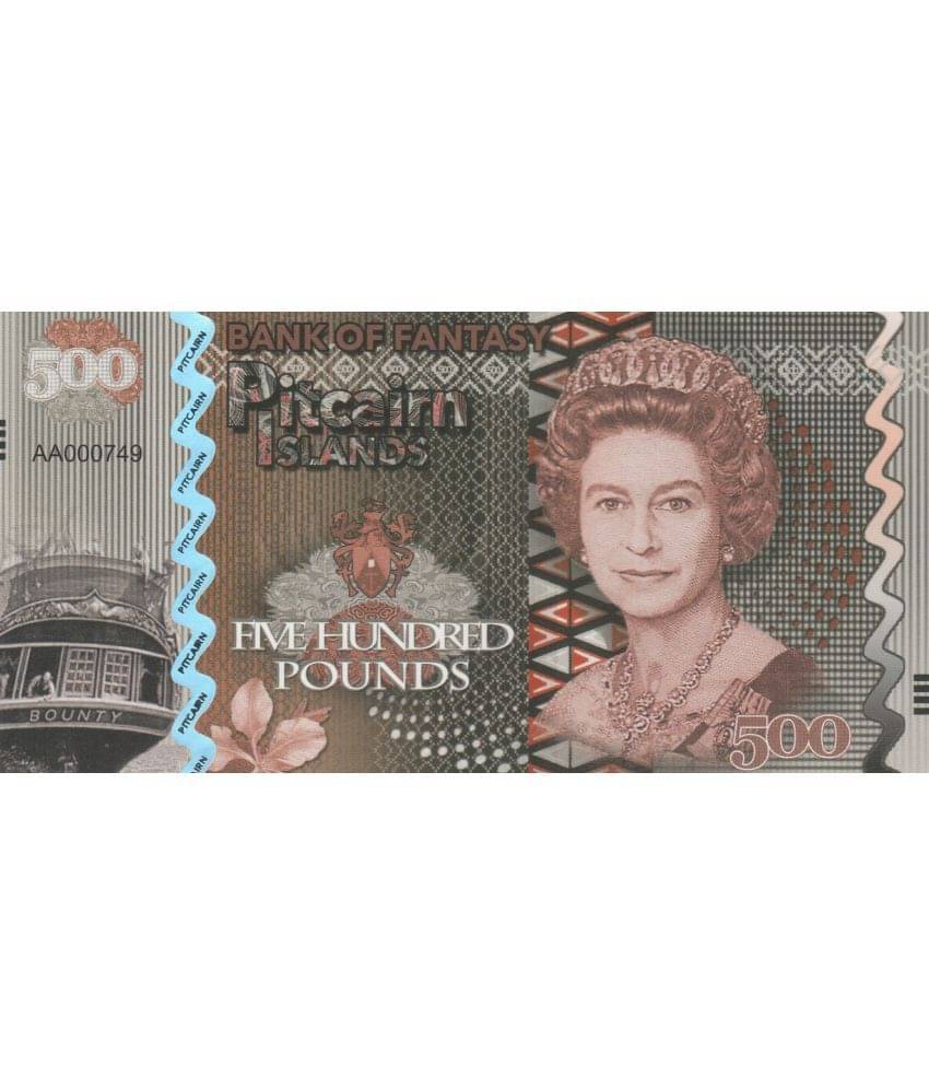 NUMISMATTECLY RARE AND COLLECTIBLE .FIVE HUNDRED POUNDS-BANK OF FANTASY ,PITCAIRN ISLANDS .WITH BEAUTIFUL PICTURE OF QUEEN AND BOUNTY PHOTO. IN GEM UNC CONDITION. CHECK PICTURE CAREFFULLY BEFORE ORDER PLEASE DONT PLACE FAKE ORDER. NUMISMATTECLY RARE AND COLLECTIBLE .FIVE HUNDRED POUNDS-BANK OF FANTASY ,PITCAIRN ISLANDS .WITH BEAUTIFUL PICTURE OF QUEEN AND BOUNTY PHOTO. IN GEM UNC CONDITION. CHECK PICTURE CAREFFULLY BEFORE ORDER PLEASE DONT PLACE FAKE ORDER.