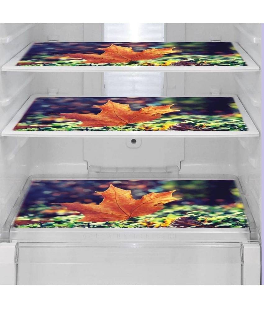 Revexo - PVC Multicolor Fridge Mats ( Pack of 3 ) Revexo - PVC Multicolor Fridge Mats ( Pack of 3 )