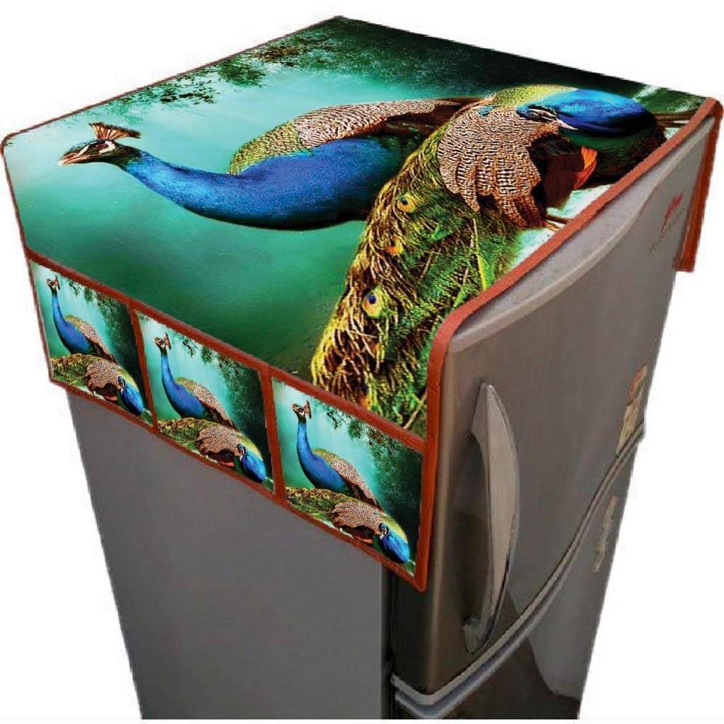     			Revexo - Polyester Multicolor Fridge Top Cover ( Pack of 1 )