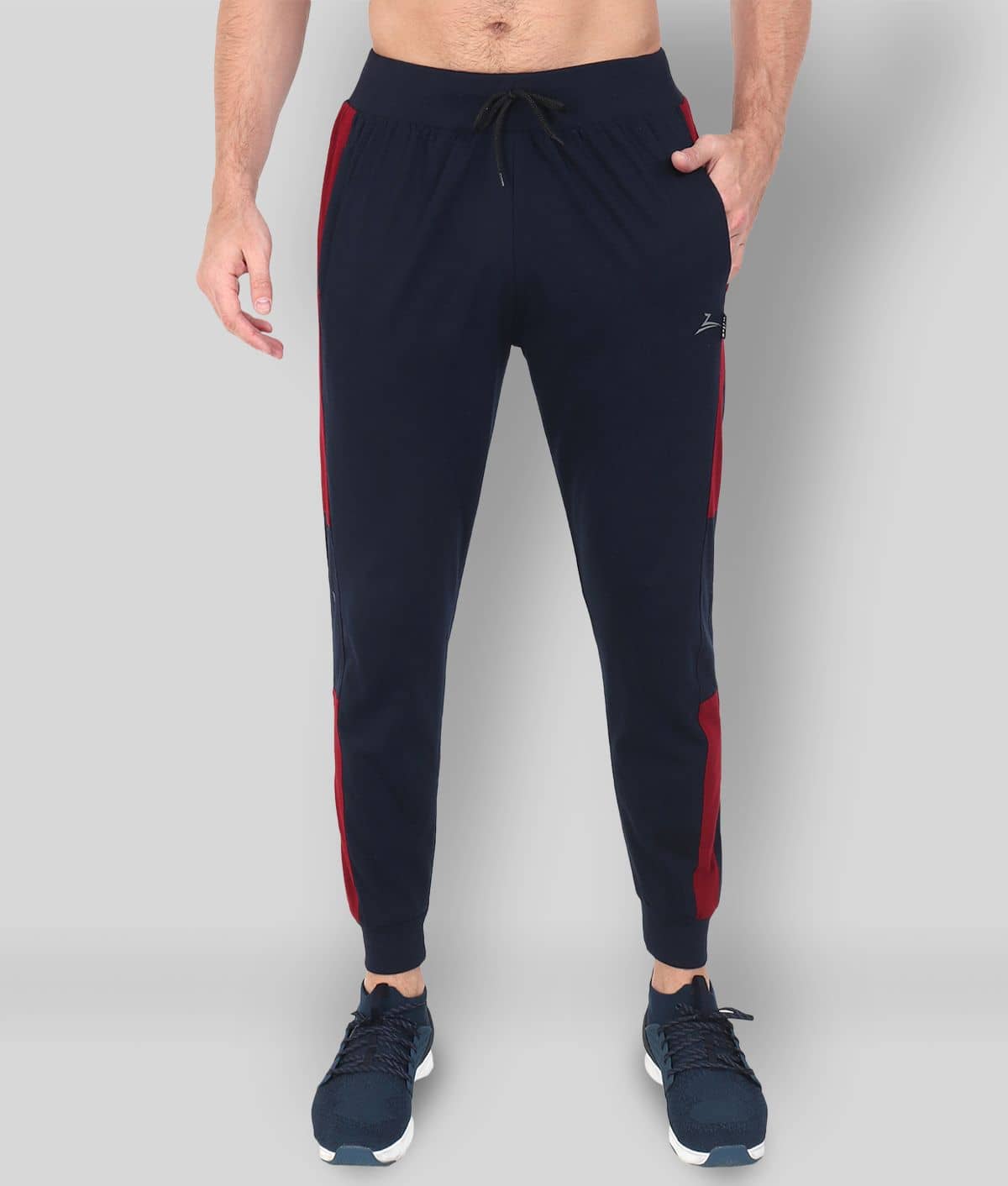 Zeffit - Navy Blue Cotton Blend Men's Trackpants ( Pack of 1 ) - Track Pants | Buy online on ZillyBuy