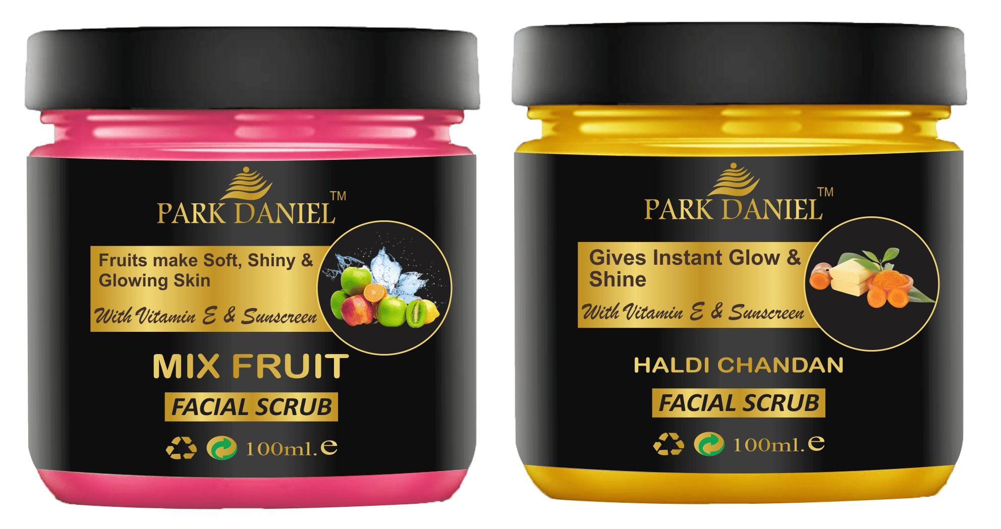 Park Daniel Mix Fruit & Haldi Chandan Facial Facial Scrub 100 ml Pack of 2 Park Daniel Mix Fruit & Haldi Chandan Facial Facial Scrub 100 ml Pack of 2