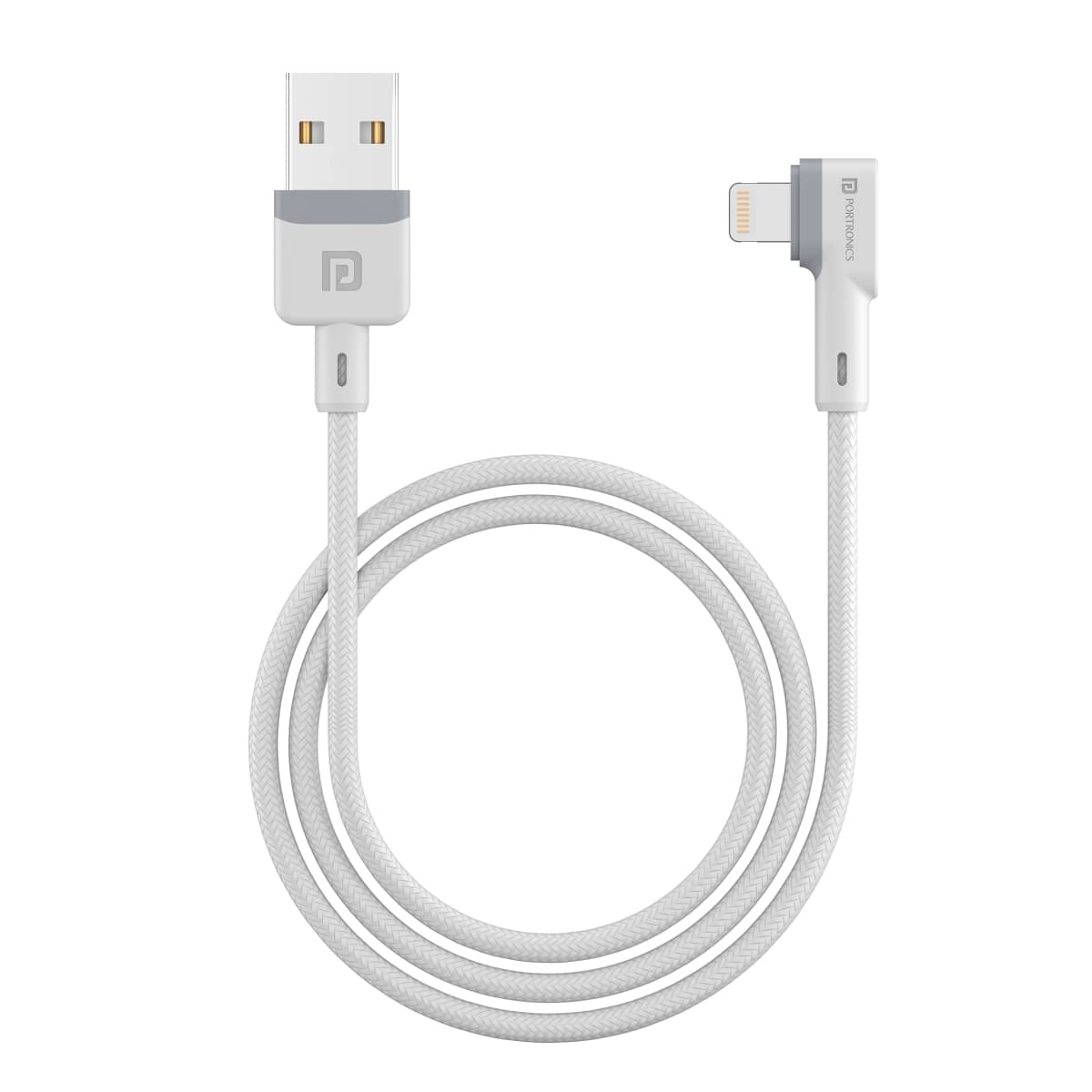 Portronics Konnect L 8 Pin Cable:1.2M 8Pin USB Cable ,White (POR 1401)