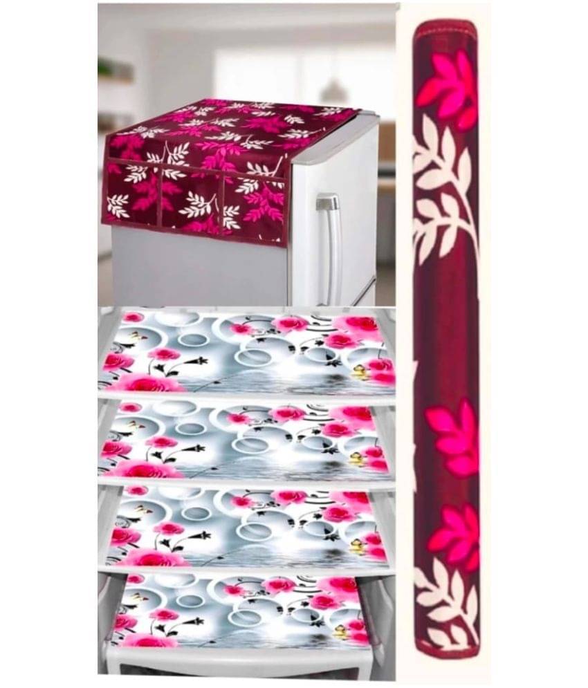 Revexo - PVC Multicolor Fridge Mats ( Pack of 5 ) Revexo - PVC Multicolor Fridge Mats ( Pack of 5 )