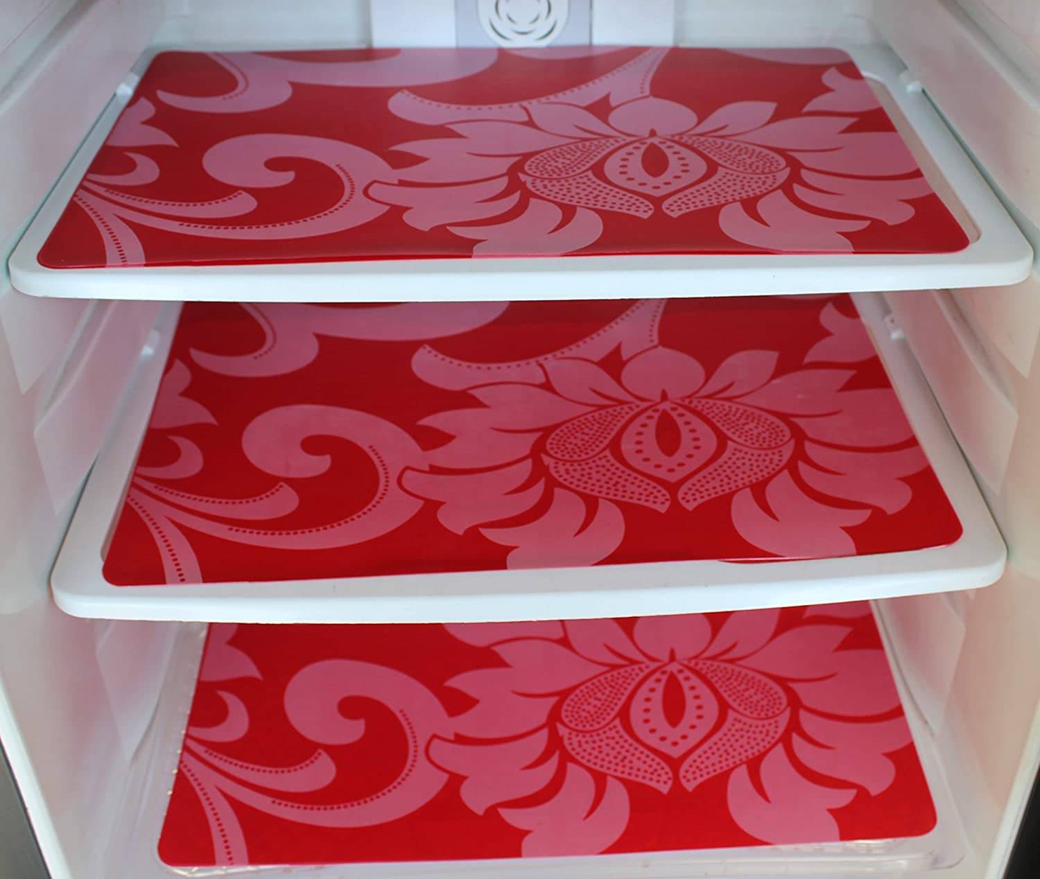     			Revexo - PVC Multicolor Fridge Mats ( Pack of 3 )