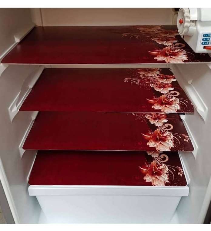 Revexo - PVC Multicolor Fridge Mats ( Pack of 4 ) Revexo - PVC Multicolor Fridge Mats ( Pack of 4 )