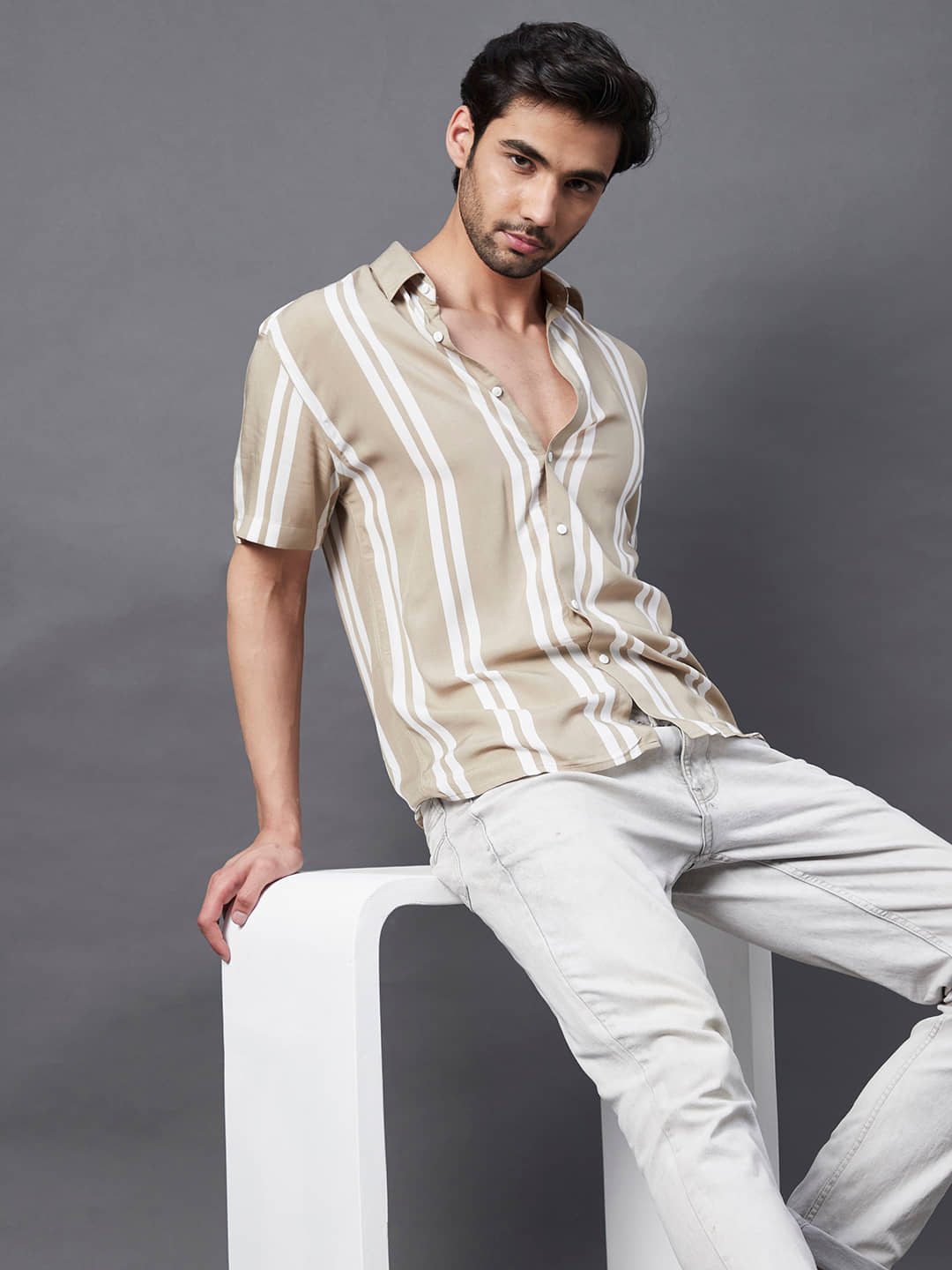 Rigo - Rayon Slim Fit Peach Men's Casual Shirt ( Pack of 1 )