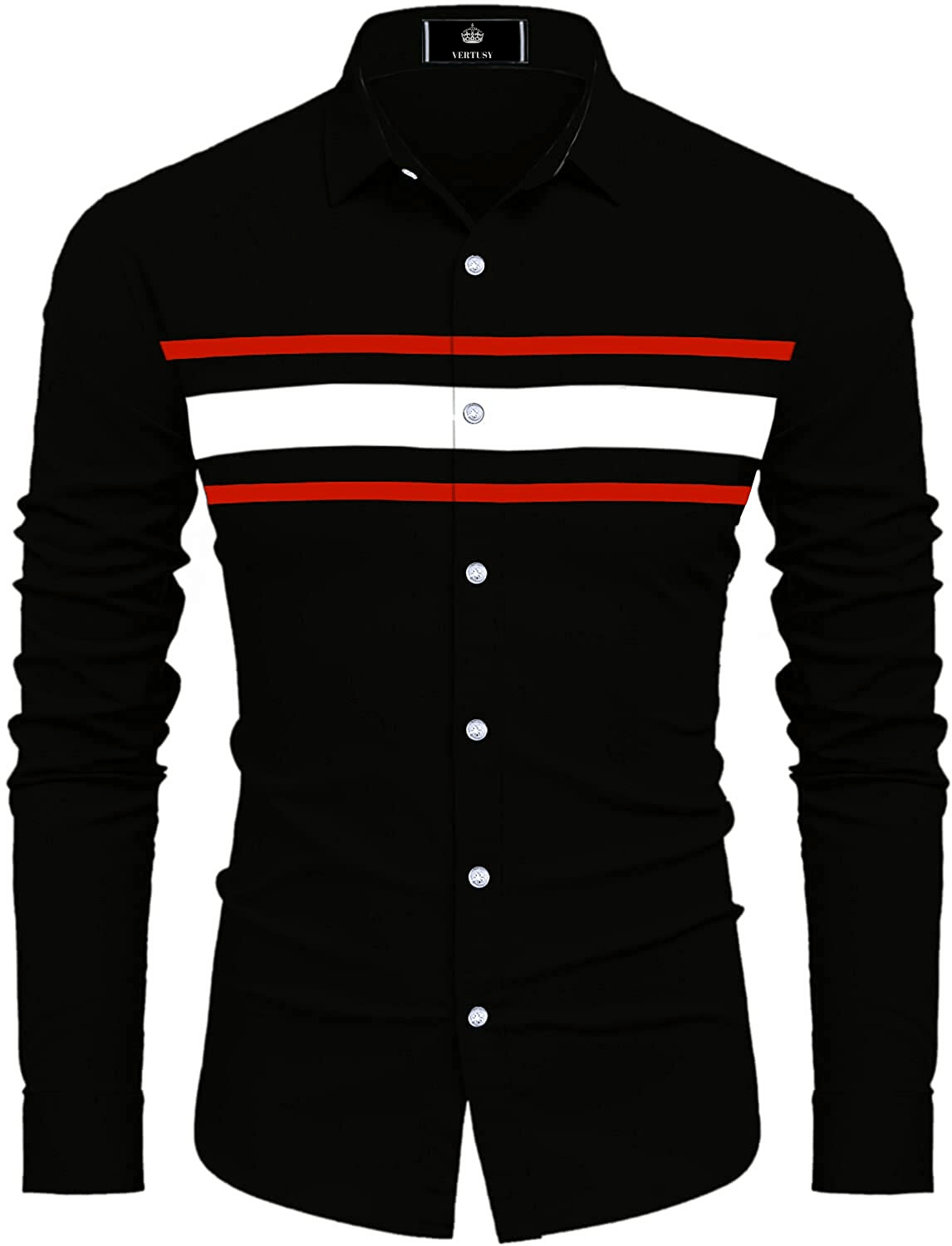 VERTUSY - Cotton Blend Regular Fit Black Men's Casual Shirt ( Pack of 1 ) VERTUSY - Cotton Blend Regular Fit Black Men's Casual Shirt ( Pack of 1 )