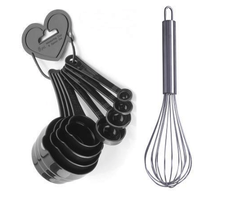     			Blooms Mall 8 pcs Measuring Cups and Spoons Set+ Whisk
