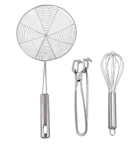     			Blooms Mall Combo of wooden potato masher + spring whisk